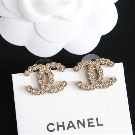 chanel earrings replica india|large chanel inspired earrings.